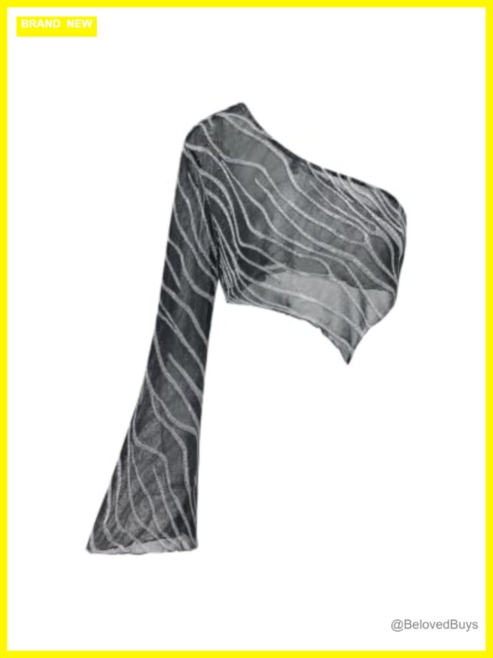 Mesh One Shoulder Top Asymmetric Going Out Clubwear
